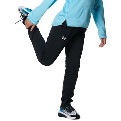 Under Armour Girls Armour Fleece Pants , Black (001)/White , Large