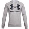 Under Armour Mens Rival Fleece Big Logo Hoodie , Mod Gray Light Heather (011)/Black , XX-Large view 1