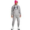 Under Armour Mens Rival Fleece Big Logo Hoodie , Mod Gray Light Heather (011)/Black , Medium view 3