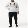 Under Armour Mens Rival Fleece Big Logo Hoodie , Mod Gray Light Heather (011)/Black , Medium view 4
