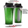 Decal Style Skin Wrap works with Blender Bottle 28oz Binary Rain Green (BOTTLE NOT INCLUDED) view 2