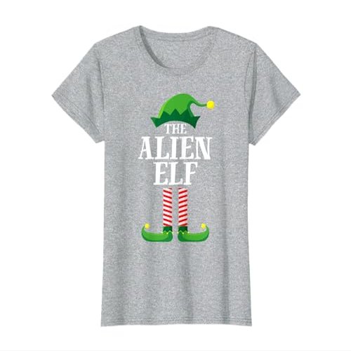 Alien Elf Matching Family Group Christmas Party Pajama T-Shirt