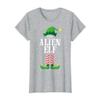Alien Elf Matching Family Group Christmas Party Pajama T-Shirt view 1
