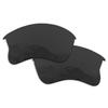 Puzzley Mirror Polarized Replacement Lenses for Oakley Flak Jacket XLJ Sunglasses - Retro Black + Silver Mirror view 2