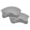 Puzzley Mirror Polarized Replacement Lenses for Oakley Flak Jacket XLJ Sunglasses - Retro Black + Silver Mirror view 3