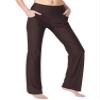 Zeronic Bootcut Yoga Pants for Women with Pockets High Waisted Workout Running Pants Tummy Control Long Bootleg Work Pants (Brown, Medium) view 1