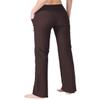 Zeronic Bootcut Yoga Pants for Women with Pockets High Waisted Workout Running Pants Tummy Control Long Bootleg Work Pants (Brown, Medium) view 3