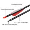 26 inch Carbon Arrow Hunting Arrows with 100 Grain Removable Tips for Archery Compound & Recurve & Traditional Bow Practice Shooting (Pack of 12) view 2