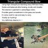 Archery Compound Bow 45lbs Dual-use Steel Ball Arrows Triangle Bow Hunting Catapult for Outdoor Hunting Fishing Competition Composite Bow (Black) view 2