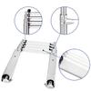 YOUNG MARINE 4 Steps Stainless Steel Drop Down Telescopic and Folding Boat Ladder with White Plastic Footboard,Over Platform Mounting view 3
