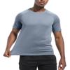 Boyzn Men's 3 Pack Athletic Shirts Quick Dry Short Sleeve Sport T-Shirt Moisture Wicking Workout Shirts Mesh Running Shirts for Men Black/White/Gray-3P06-XL view 4