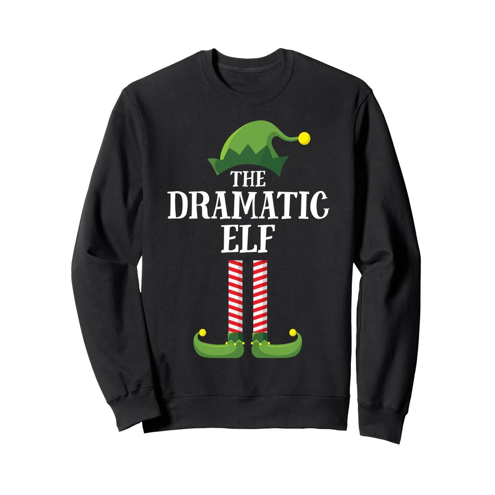 Dramatic Elf Matching Family Group Christmas Party Pyjamas Sweatshirt