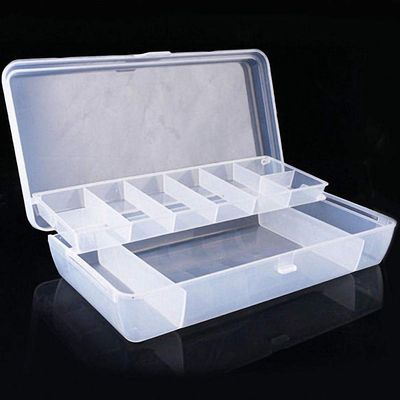 Hand Tool Storage Organize Case Plastic Tray Compartments Fishing Lure Tackle Box Two-Sided Storage Cases