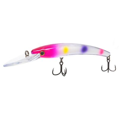 Bill Lewis Fishing Lipless Lifelike Trolling Precise Walleye Crankbait Lite with Two Large Mustad Triple Grips, Barbie