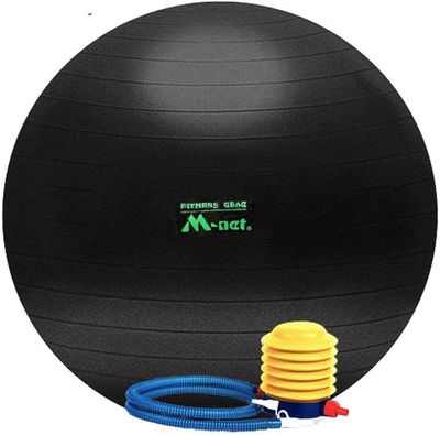COP COON Balance Ball, 29.5 inches (75 cm), Anti-Burst, Anti-Slip, Foot Pump Included, For Yoga, Pilates, Office Chair, Muscle Training, Stretchy, Fabric Thickness 149