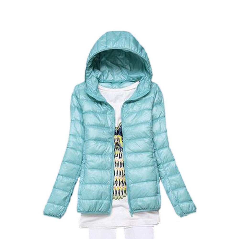 watersouprty Womens Lightweight Packable Down Jacket Hooded Winter Coat Sport Outdoor Padded Outwear