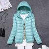 watersouprty Womens Lightweight Packable Down Jacket Hooded Winter Coat Sport Outdoor Padded Outwear view 2