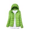 watersouprty Womens Lightweight Packable Down Jacket Hooded Winter Coat Sport Outdoor Padded Outwear Green