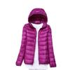 watersouprty Womens Lightweight Packable Down Jacket Hooded Winter Coat Sport Outdoor Padded Outwear Purple