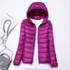 watersouprty Womens Lightweight Packable Down Jacket Hooded Winter Coat Sport Outdoor Padded Outwear Purple view 2