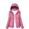 watersouprty Womens Lightweight Packable Down Jacket Hooded Winter Coat Sport Outdoor Padded Outwear Pink view 1