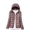 watersouprty Womens Lightweight Packable Down Jacket Hooded Winter Coat Sport Outdoor Padded Outwear Khaki