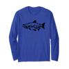 Simple Rainbow Brown Trout Fly Fishing Long Sleeve T-Shirt view 1