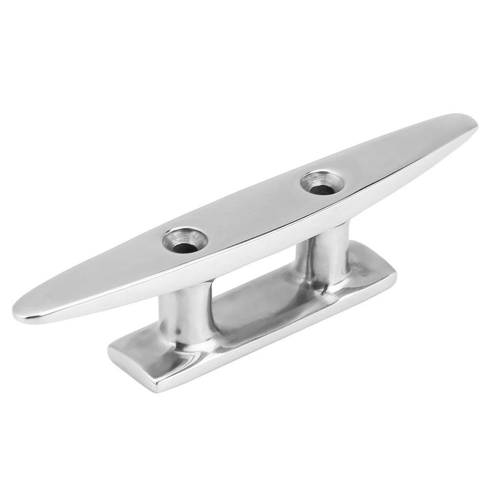 Akozon Boat Cleat 4 Inch Stainless Steel Boat Mooring Dock Deck Rope Cleat for Marine Yacht