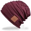 Bluetooth Beanie for Men Hat with Headphones,Unisex Tech Gifts Stocking Stuffers Adults-Red view 1