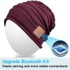 Bluetooth Beanie for Men Hat with Headphones,Unisex Tech Gifts Stocking Stuffers Adults-Red view 3