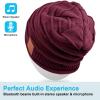 Bluetooth Beanie for Men Hat with Headphones,Unisex Tech Gifts Stocking Stuffers Adults-Red view 4