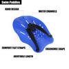 Gasher Contoured Swim Hand Paddles Swimming Training Paddles with Adjustable Straps Swimming Fins Blue view 2