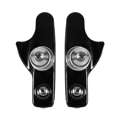 1 Pair Brake Pads, 5 Colors Aluminium Alloy Road Brake Shoes Drawer Brake Pads for Mountain Bike(Black)