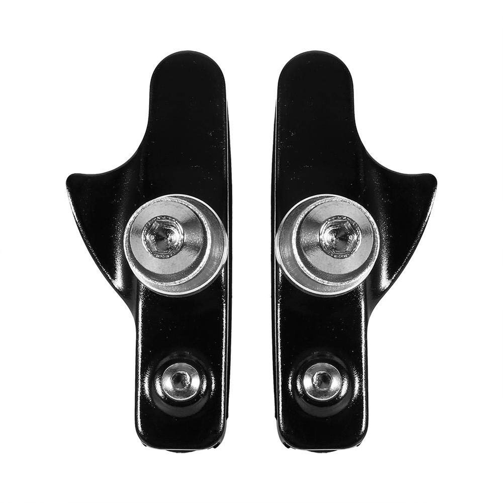 1 Pair Brake Pads, 5 Colors Aluminium Alloy Road Brake Shoes Drawer Brake Pads for Mountain Bike(Black)