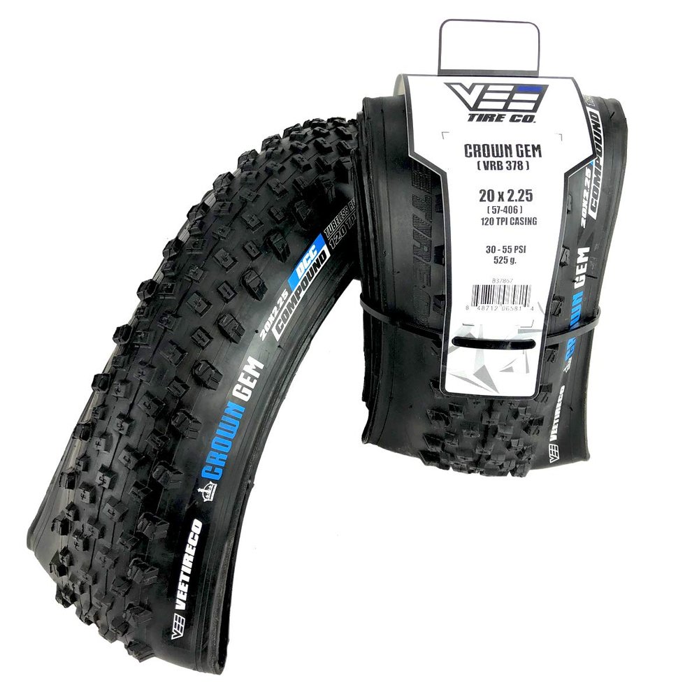 2 Vee Crown GEM 20x2.25 Bike Tires Folding Dual Control Compound MTB