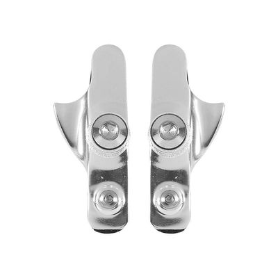 1 Pair Brake Pads, 5 Colors Aluminium Alloy Road Brake Shoes Drawer Brake Pads for Mountain Bike(Silver)