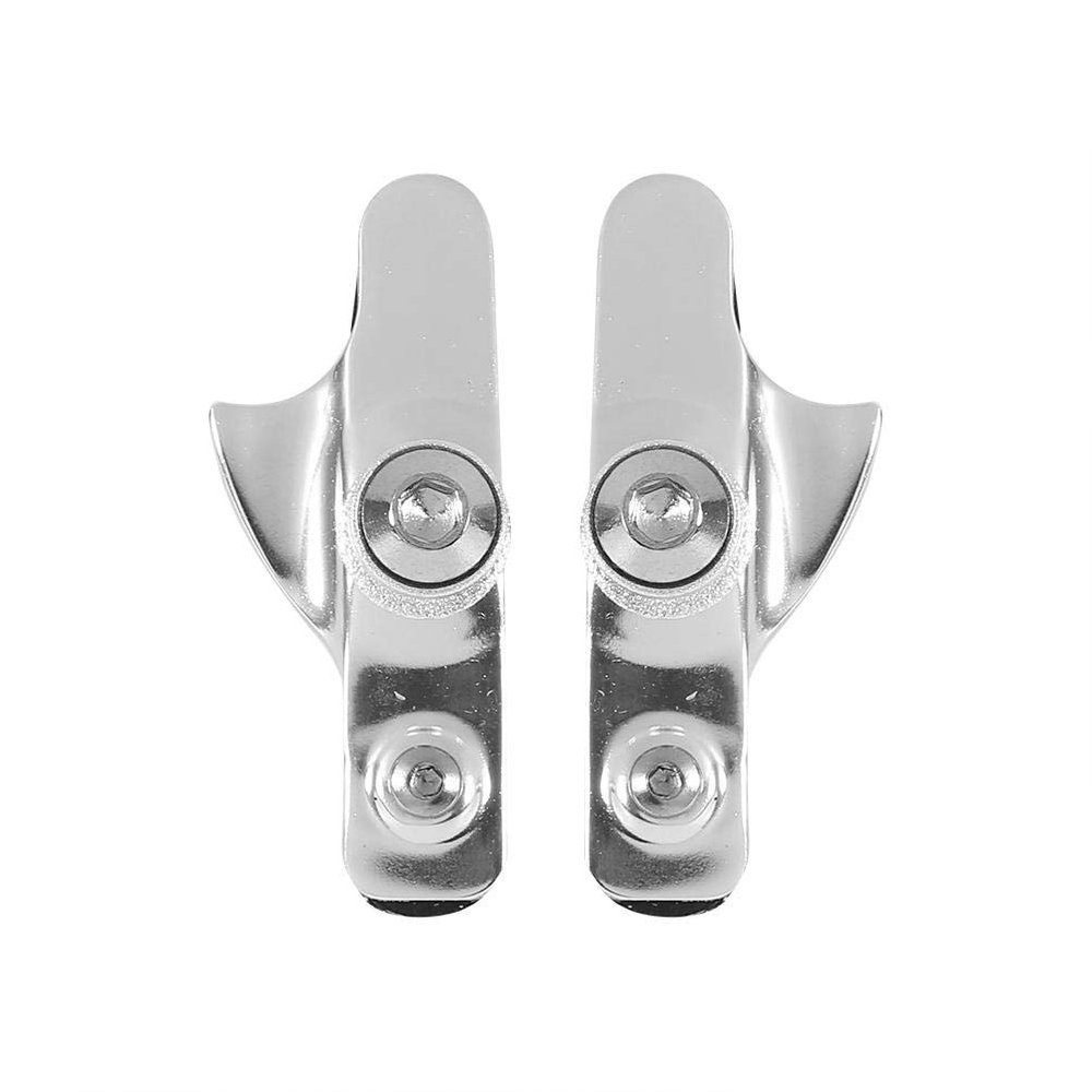 1 Pair Brake Pads, 5 Colors Aluminium Alloy Road Brake Shoes Drawer Brake Pads for Mountain Bike(Silver)