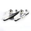 1 Pair Brake Pads, 5 Colors Aluminium Alloy Road Brake Shoes Drawer Brake Pads for Mountain Bike(Silver) view 2