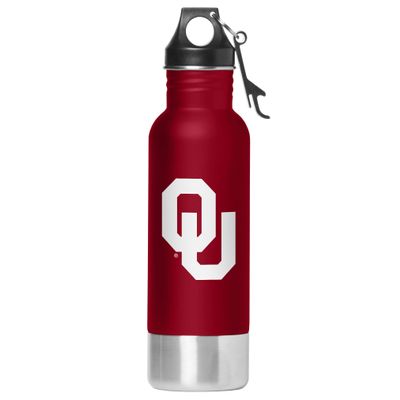 NCAA College Team Logo Insulated Stainless Steel Bottle Chillers 14oz; Team Colors (Oklahoma Sooners)