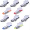 Fruit of the Loom Little Boys' 10 Pack Half Cushion Ankle Socks (Shoe: 4.5-8.5, White Assort) view 1
