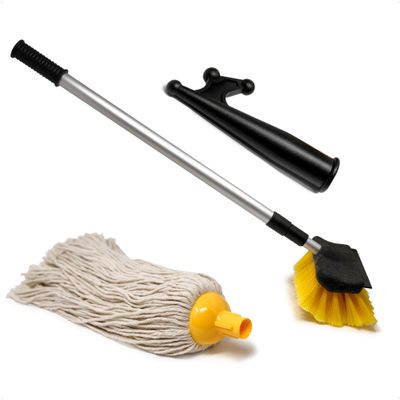 Five Oceans Boat Deck Brush, Extend from 27"- 64", Deluxe Soft Brush, Mop and Hook, Aluminum Telescoping Shaft, for Pontoon, Boats, Sailboats, Cars, RVs, ATVs - FO4264