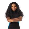 SOUL CAP JR - Large Swimming Cap for Children - Designed for Long Hair, Dreadlocks, Weaves, Hair Extensions, Braids, Curls & Afros - Silicone (Large, Black) view 4