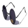 V.W.E. Kids Children Size Hippie Round Circle Lens UV400 Protection Metal Sunglasses (Age 3-12) (Gunmetal) view 1