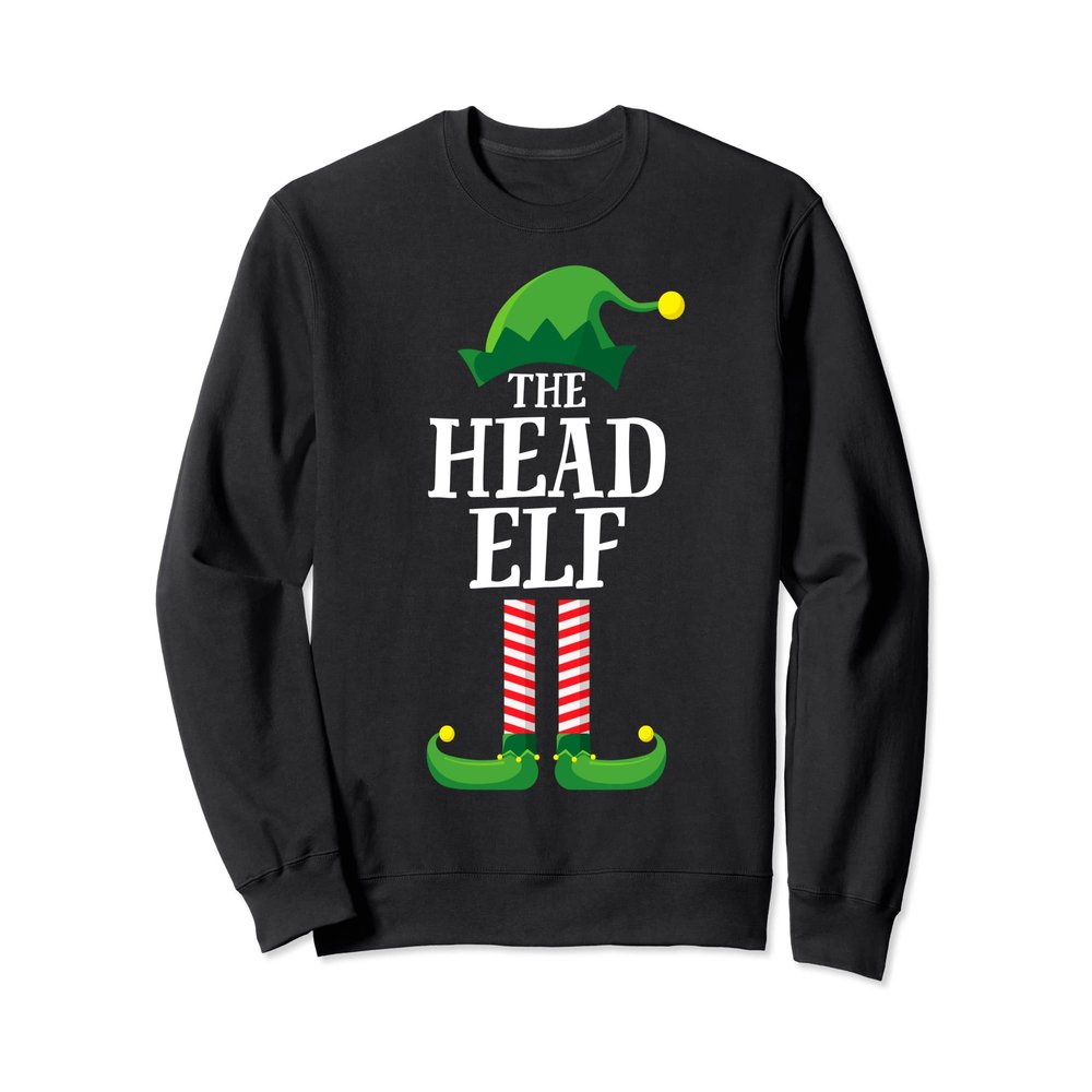 Head Elf Matching Family Group Christmas Party Sweatshirt