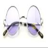 V.W.E. Kids Children Size Hippie Round Circle Lens Lennon Metal Sunglasses (Age 3-12) (Purple) view 1