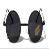 V.W.E. Kids Children Size Hippie Round Circle Lens UV400 Protection Metal Sunglasses (Age 3-12) (Black) view 2