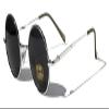 V.W.E. Kids Children Size Hippie Round Circle Lens Lennon Metal Sunglasses (Age 3-12) (Silver) view 1
