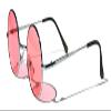 V.W.E. Kids Children Size Hippie Round Circle Lens Lennon Metal Sunglasses (Age 3-12) (Pink) view 1