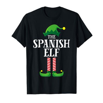 Spanish Elf Matching Family Group Christmas Party Pyjamas T-Shirt