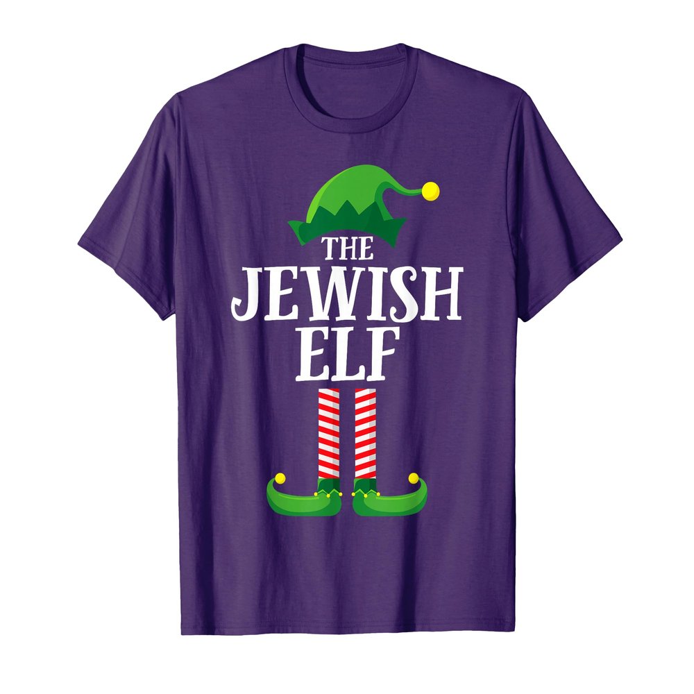 Jewish Elf Matching Family Group Christmas Party Pyjamas T-Shirt